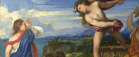 Titian, Bacchus and Ariadne, detail