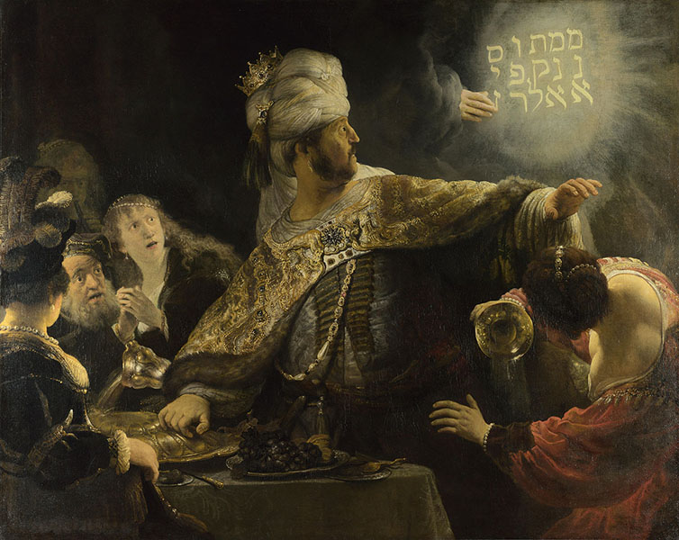 Rembrandt, Belshazzar's feast, 1635
