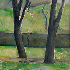 Cézanne-Chestnut-Trees-at-Jas-de-Bouffan-detail--mauve-trees