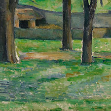 Cézanne-Chestnut-Trees-at-Jas-de-Bouffan-detail-yellow-green-grass