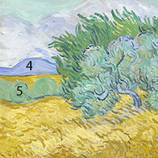 van-Gogh-a-Wheatfield-with-cypressespigments-mountain-4