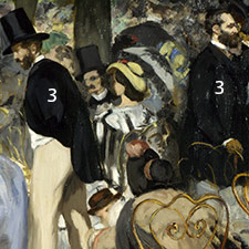Manet, Music-in-the-Tuileries-Gardens-pigments-3a
