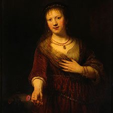 Rembrandt, Saskia With a Flower