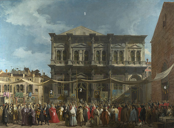 Canaletto-The-Feast-day-of-Saint-Roch-pigments