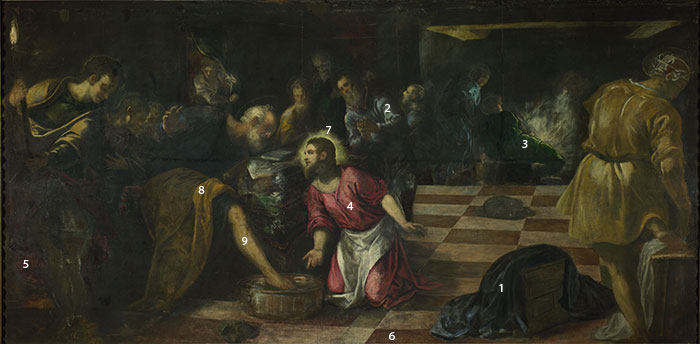 Tintoretto-Christ-washing-the-Feet-of-the-Disciples-pigments