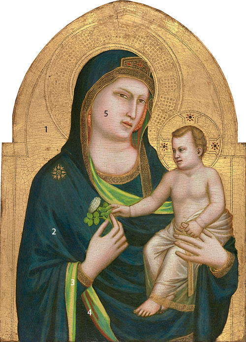 Giotto-Madonna-and-Child-pigments