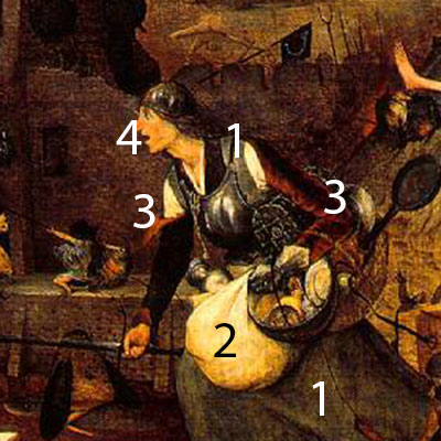 Pieter-Bruegel-Mad-Meg-pigments-1-2-3-4