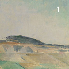 Paul-Cezanne-Hillside-in-Provence-pigments-1