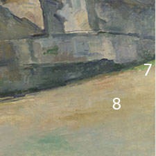 Paul-Cezanne-Hillside-in-Provence-pigments-7-8
