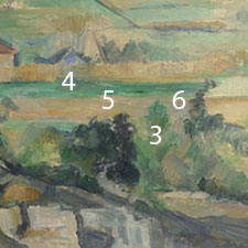 Paul-Cezanne-Hillside-in-Provence-pigments-3-4-5-6
