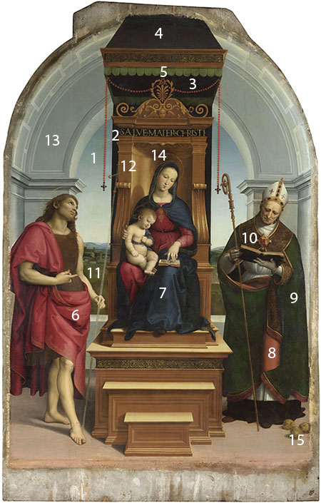 Raphael-The-Ansidei-Madonna-pigments