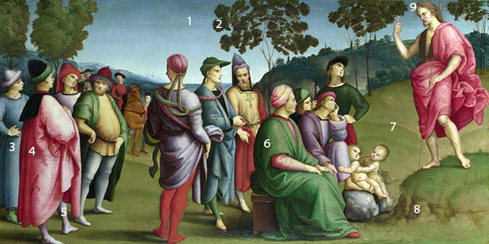 Raphael-Saint-John-the-Baptist-Preaching-pigments