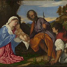 Titian, The Holy Family with a Shepherd