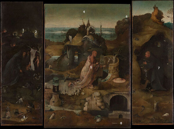 Hieronymus Bosch, Hermit Saints Triptych - ColourLex