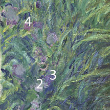 Monet-Irises-pigments-2-3-4