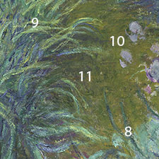 Monet-Irises-pigments-8-9-10-11
