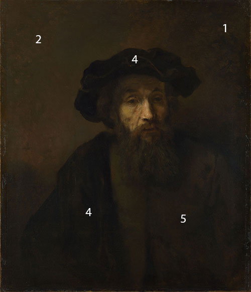 rembrandt-bearded-man-in-a-cap-pigments
