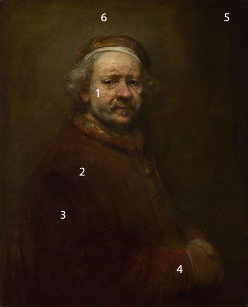 Rembrandt-Self-Portrait-at-the-Age-of-63-pigments