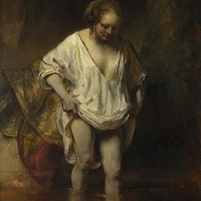 Rembrandt, A Woman Bathing in a Stream