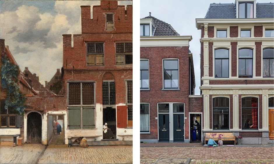 Vermeer-the-Little-street-in-Delft-detail-location