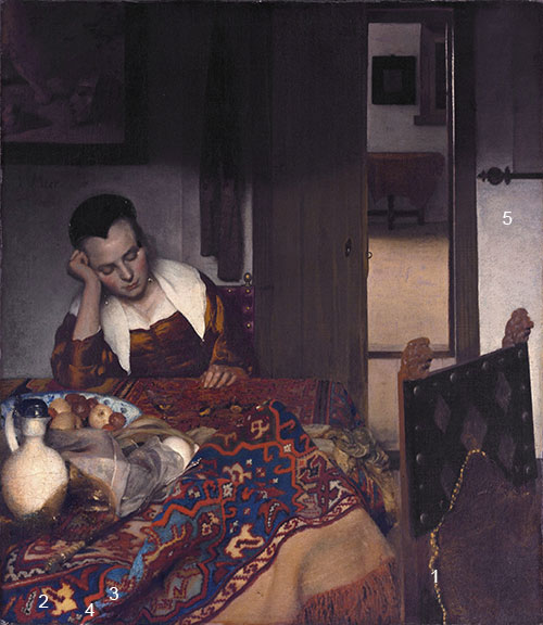 Vermeer-a-maid-asleep-pigments