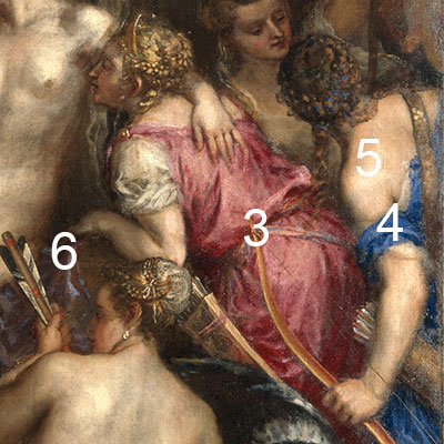 Titian-Diana-Callisto-pigments-3-4-5-6