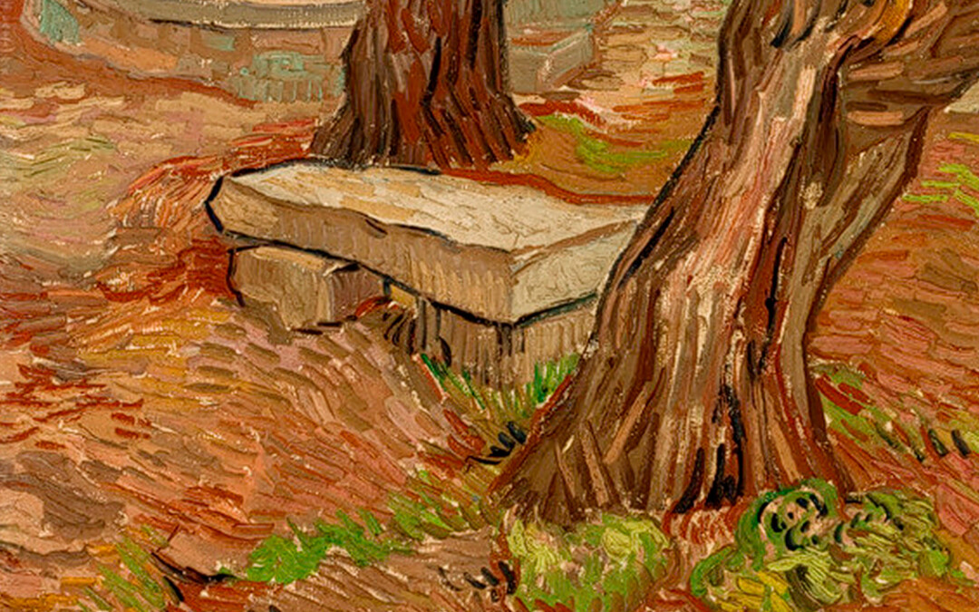 Van Gogh, The Stone Bench in the Asylum at Saint-Rémy